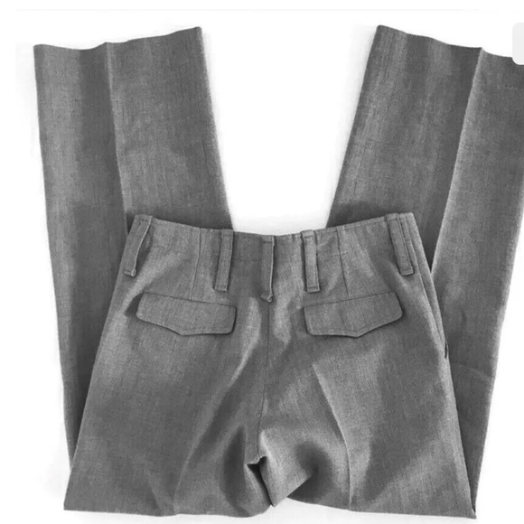 Burberry | High Rise Womens Size 52 Gray Wool Trousers Straight Leg - Picture 2 of 10